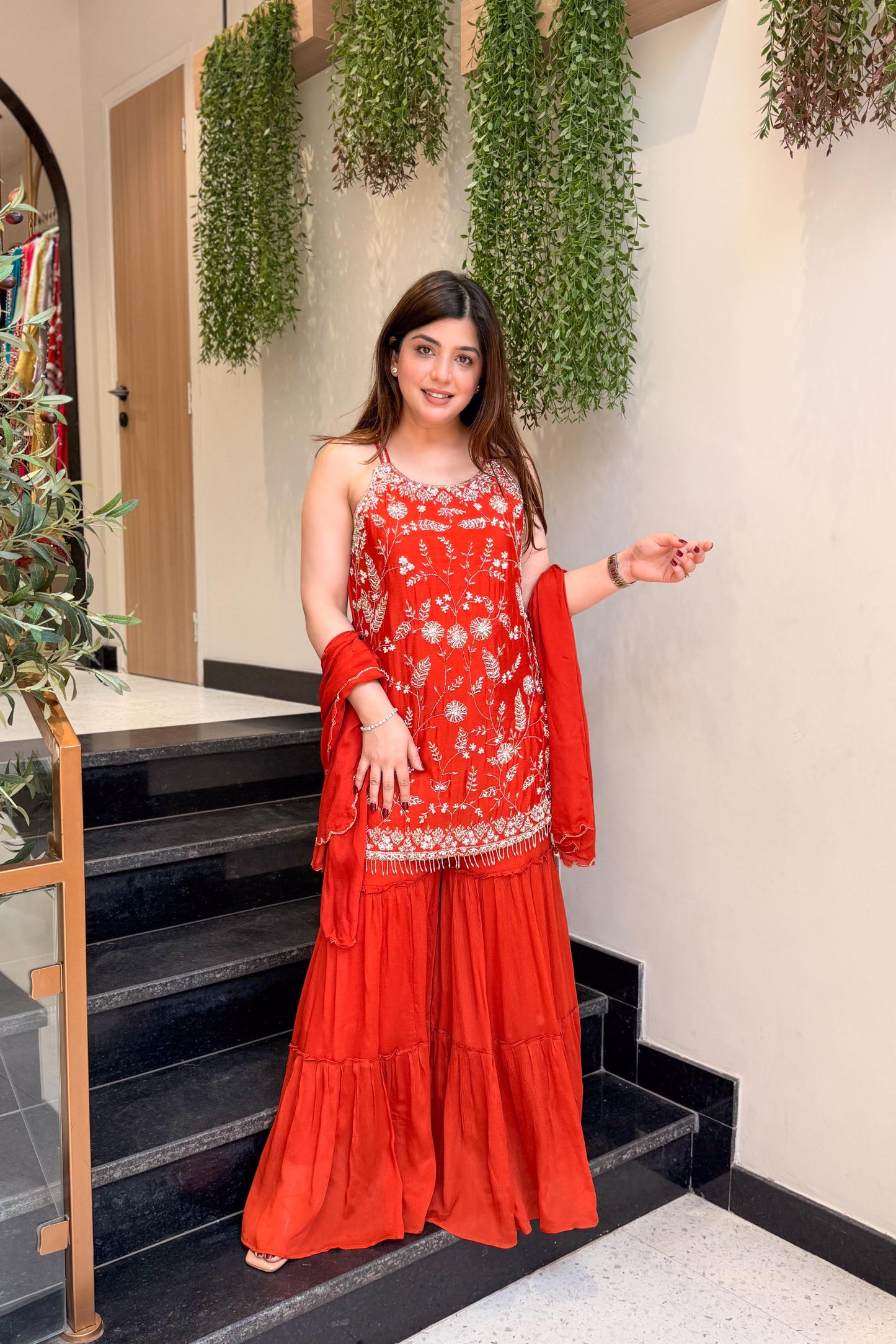 Sanya Embroidered Sharara Set