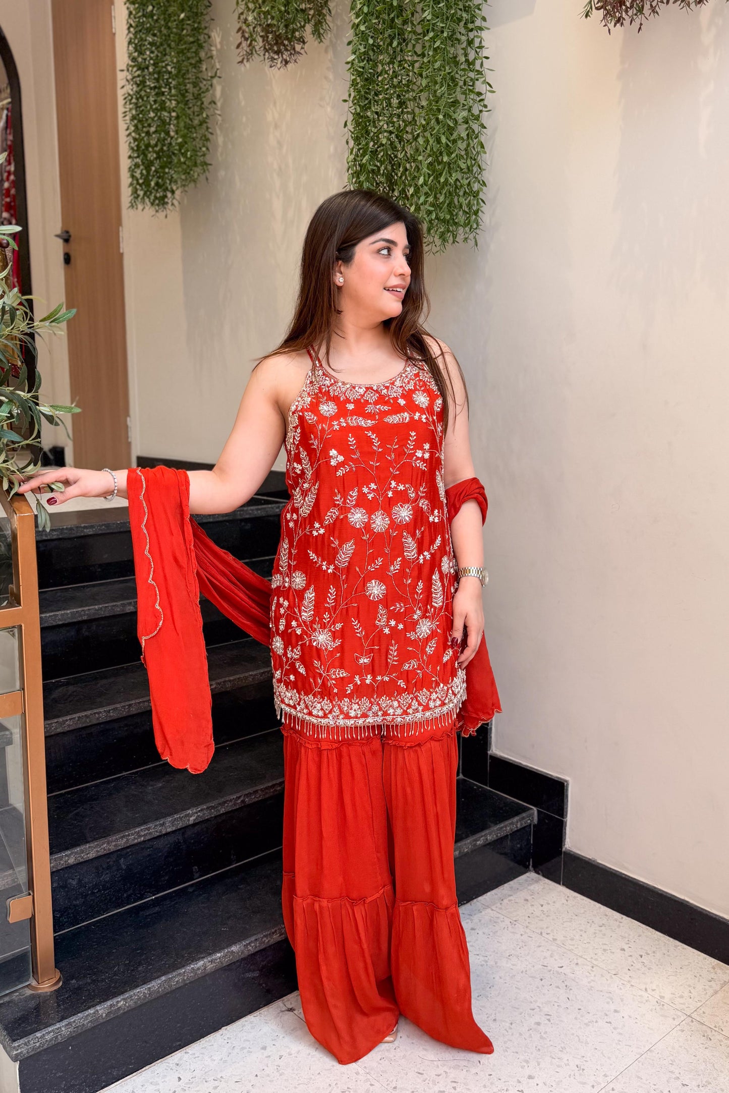 Sanya Embroidered Sharara Set