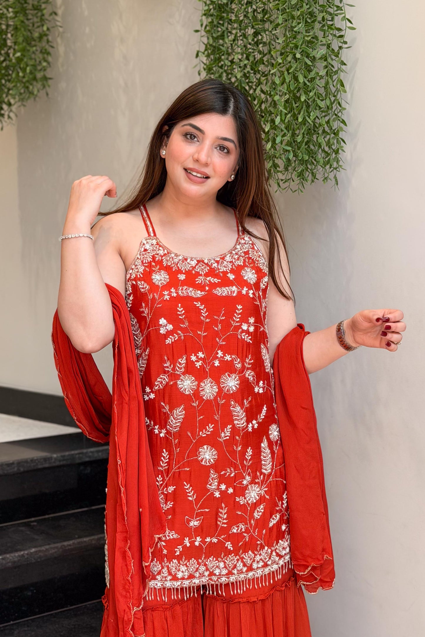 Sanya Embroidered Sharara Set