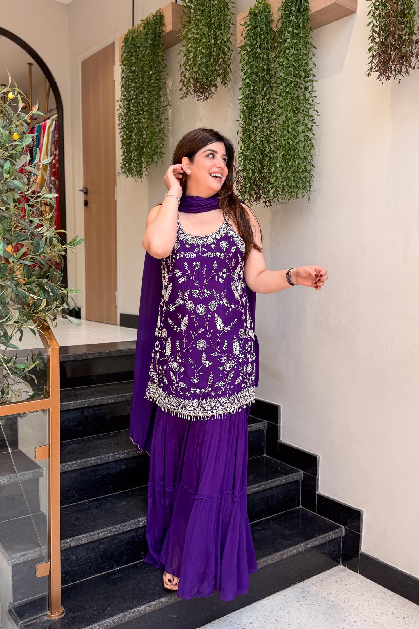 Sanya Embroidered Sharara Set