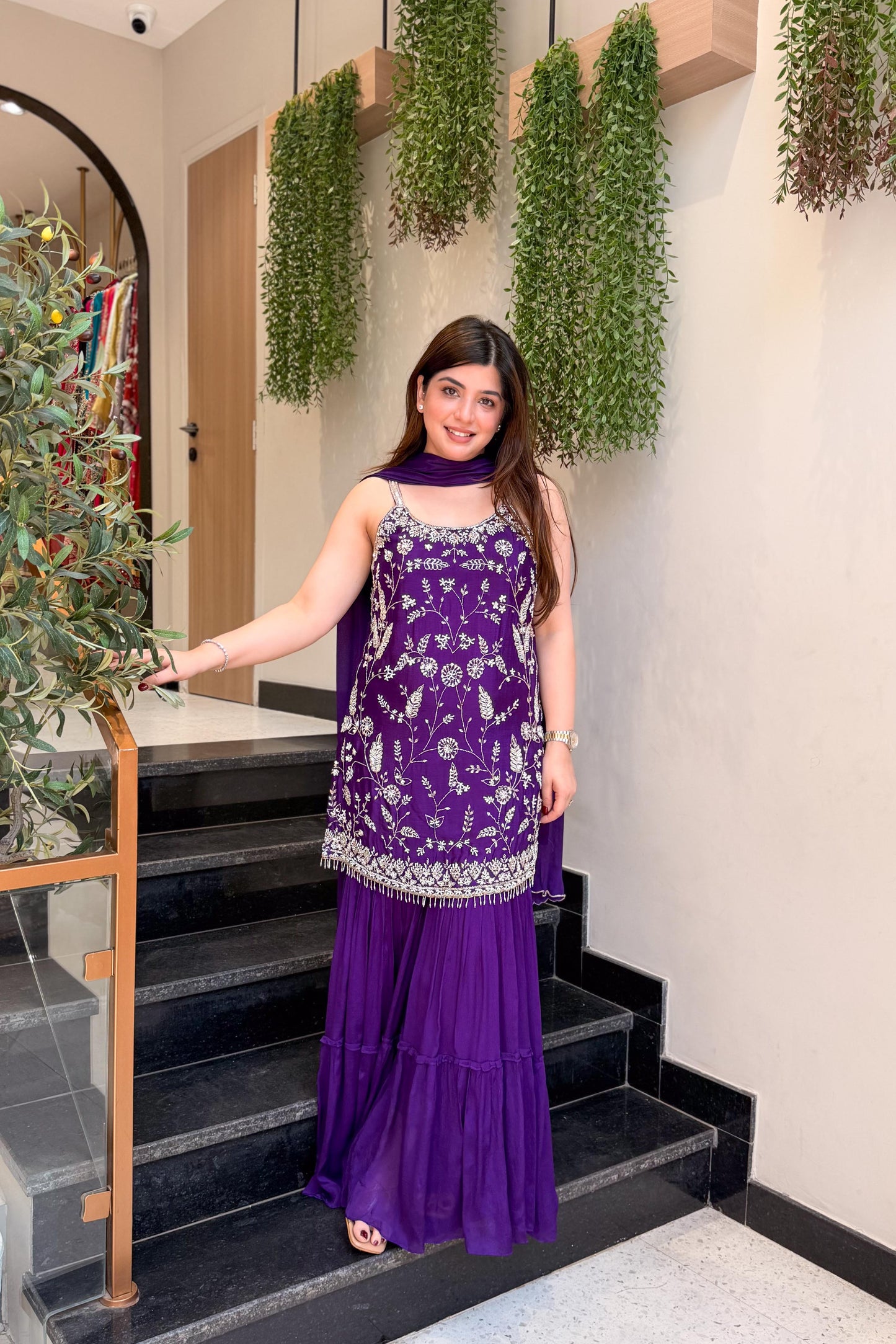 Sanya Embroidered Sharara Set