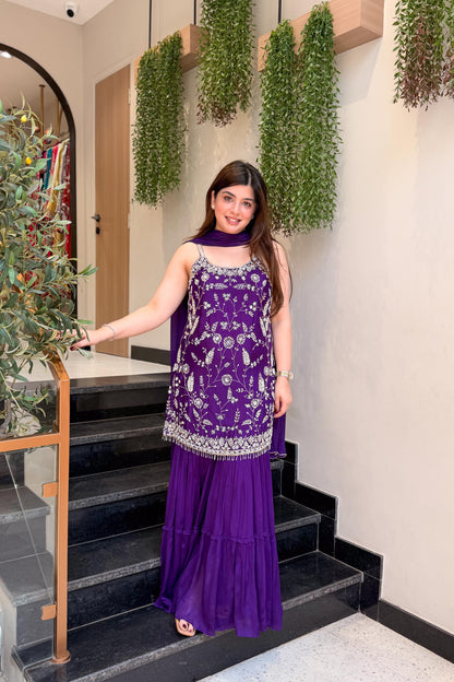 Sanya Embroidered Sharara Set