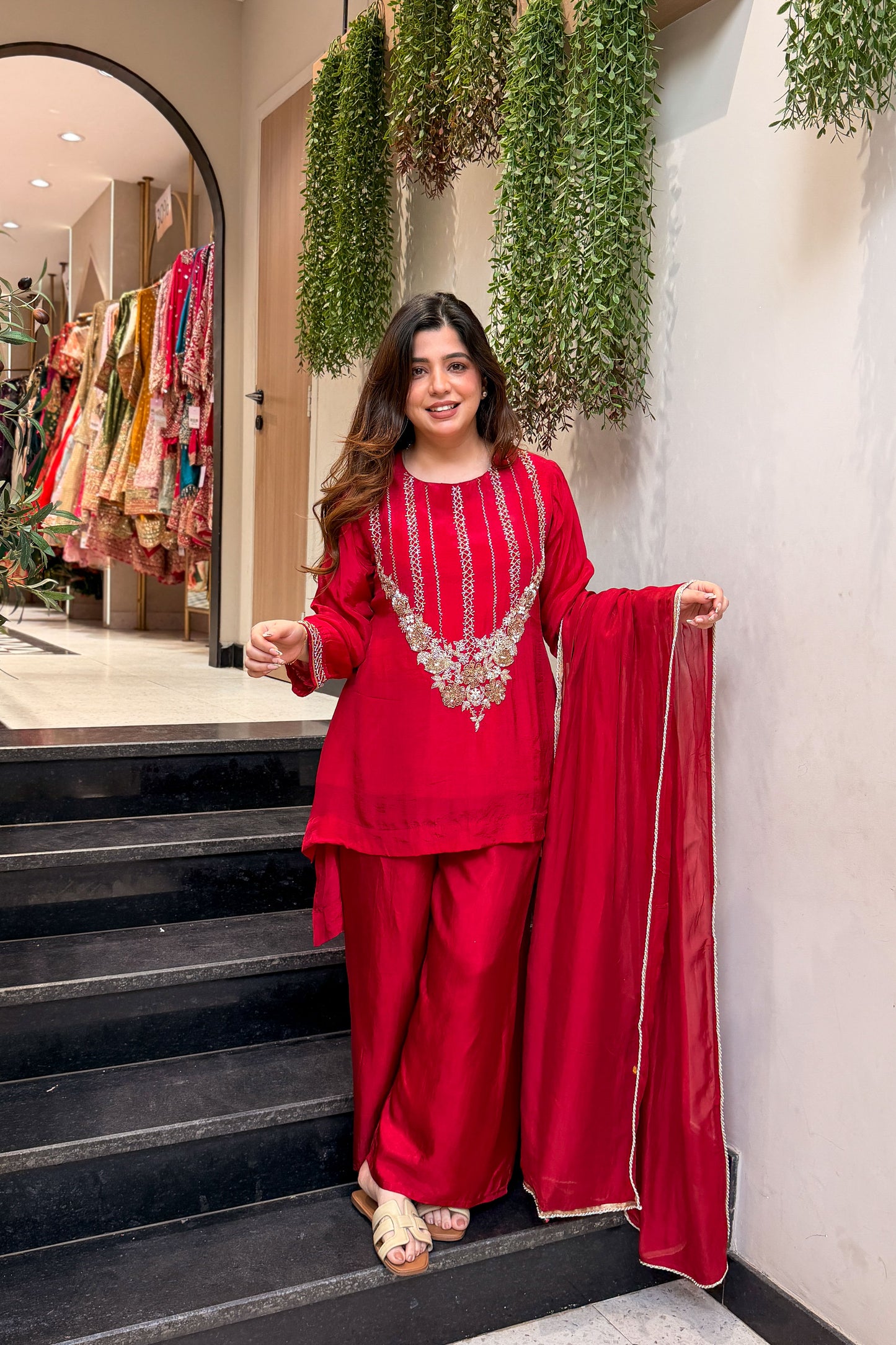 Shehnaz Embroidred Upside Down Suit