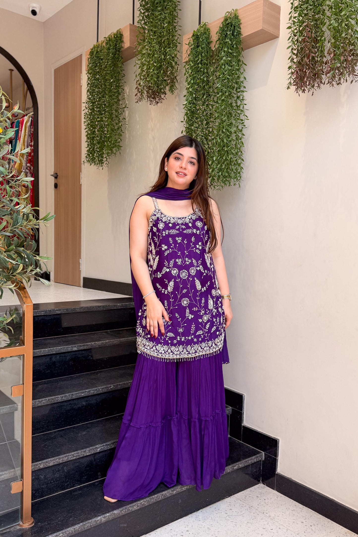 Sanya Embroidered Sharara Set