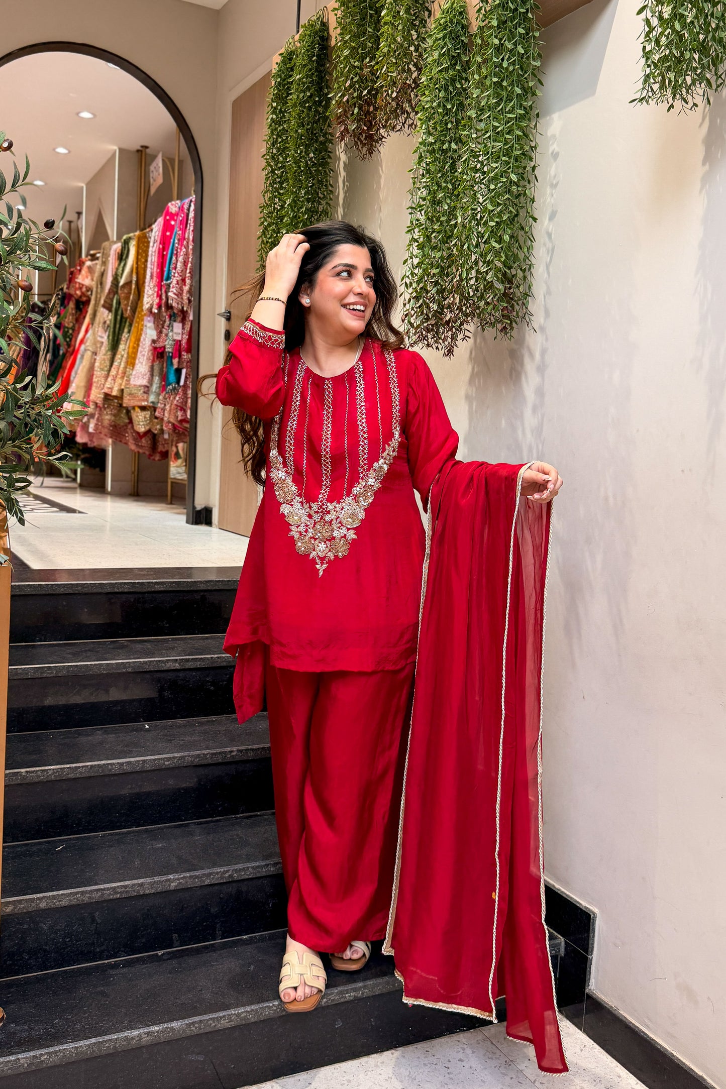 Shehnaz Embroidred Upside Down Suit