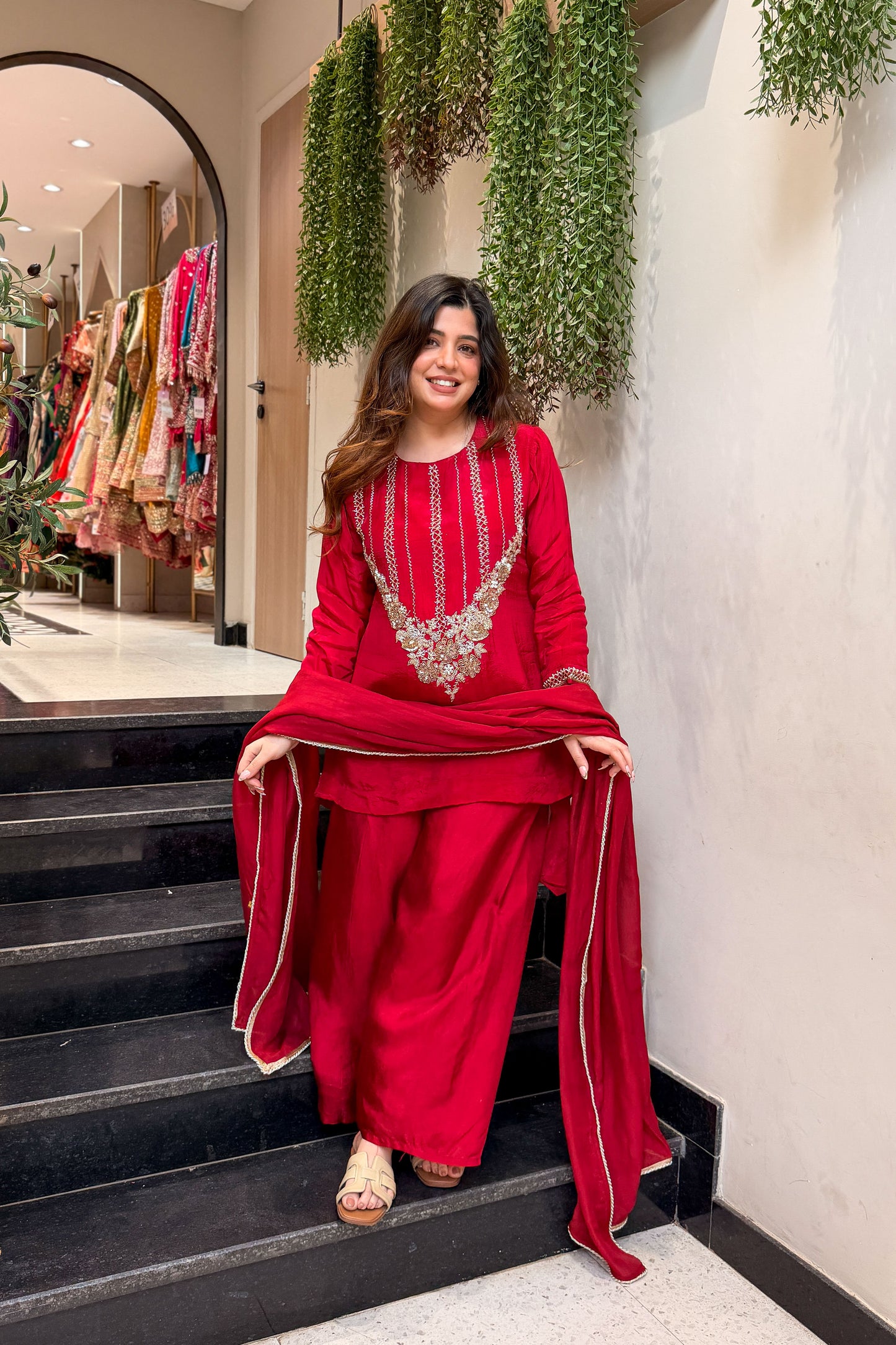 Shehnaz Embroidred Upside Down Suit