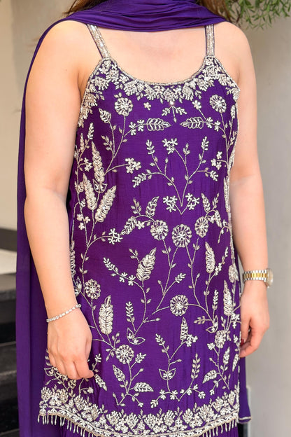 Sanya Embroidered Sharara Set