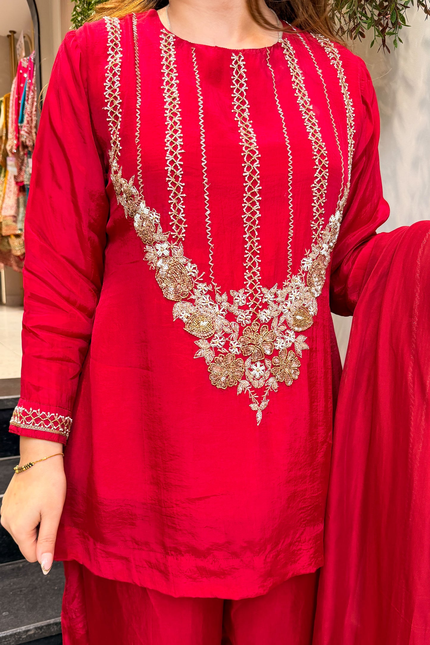 Shehnaz Embroidred Upside Down Suit