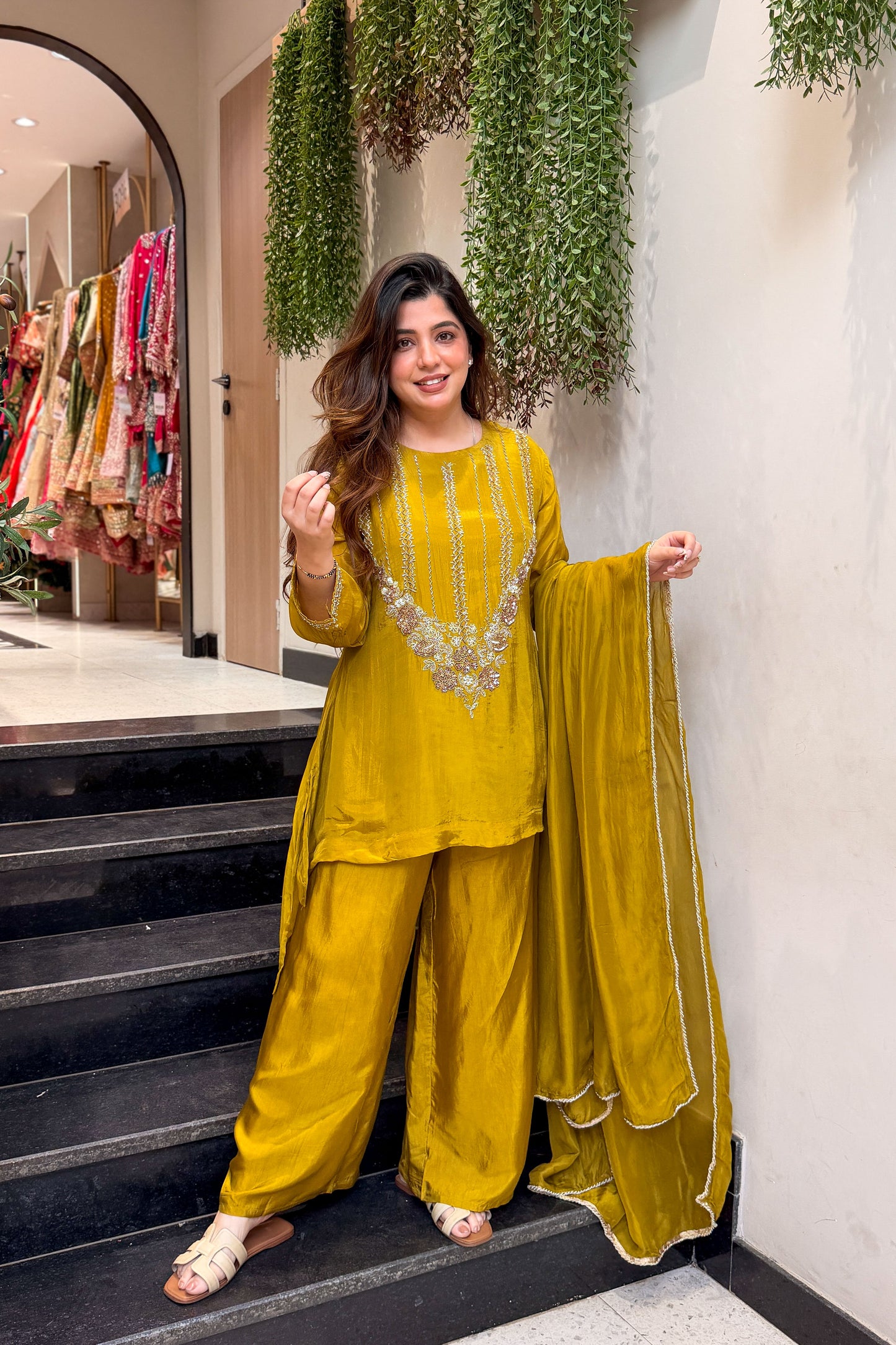 Shehnaz Embroidred Upside Down Suit