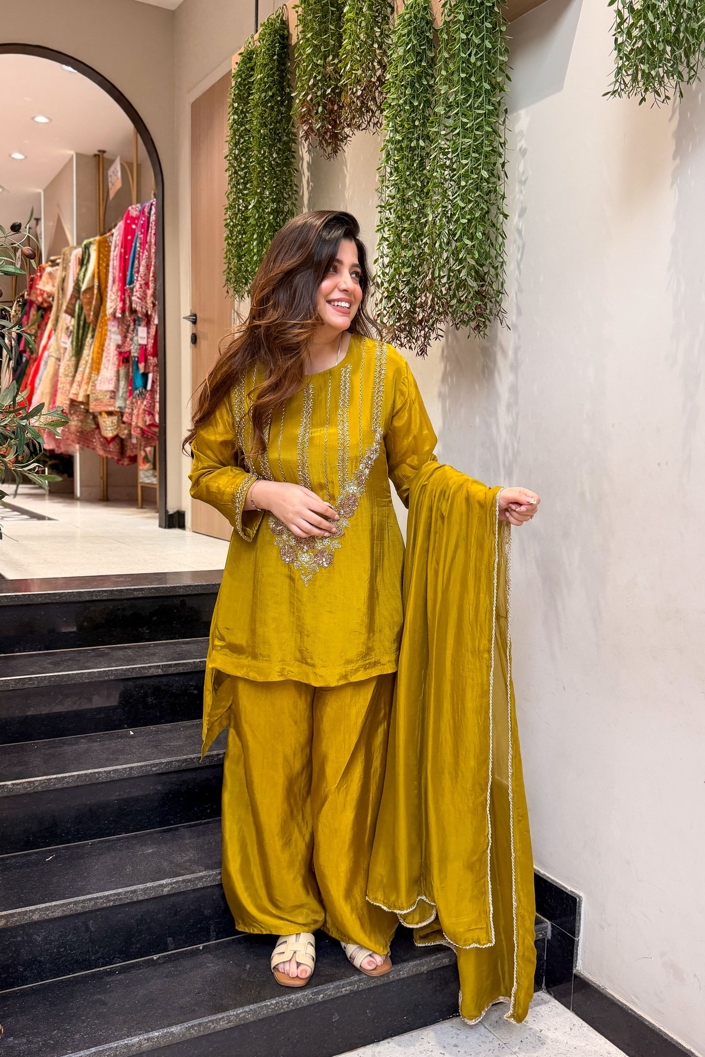 Shehnaz Embroidred Upside Down Suit