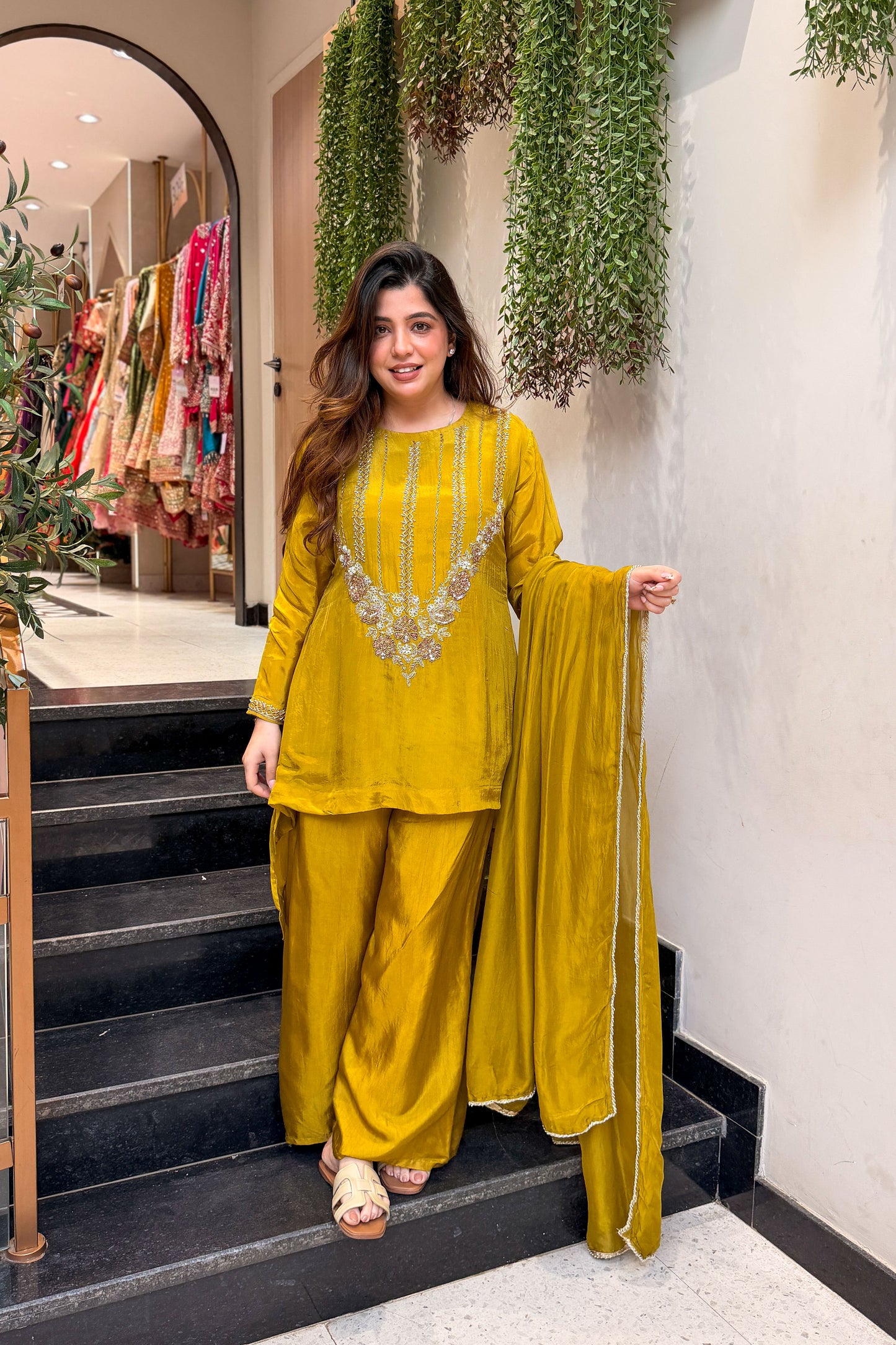 Shehnaz Embroidred Upside Down Suit