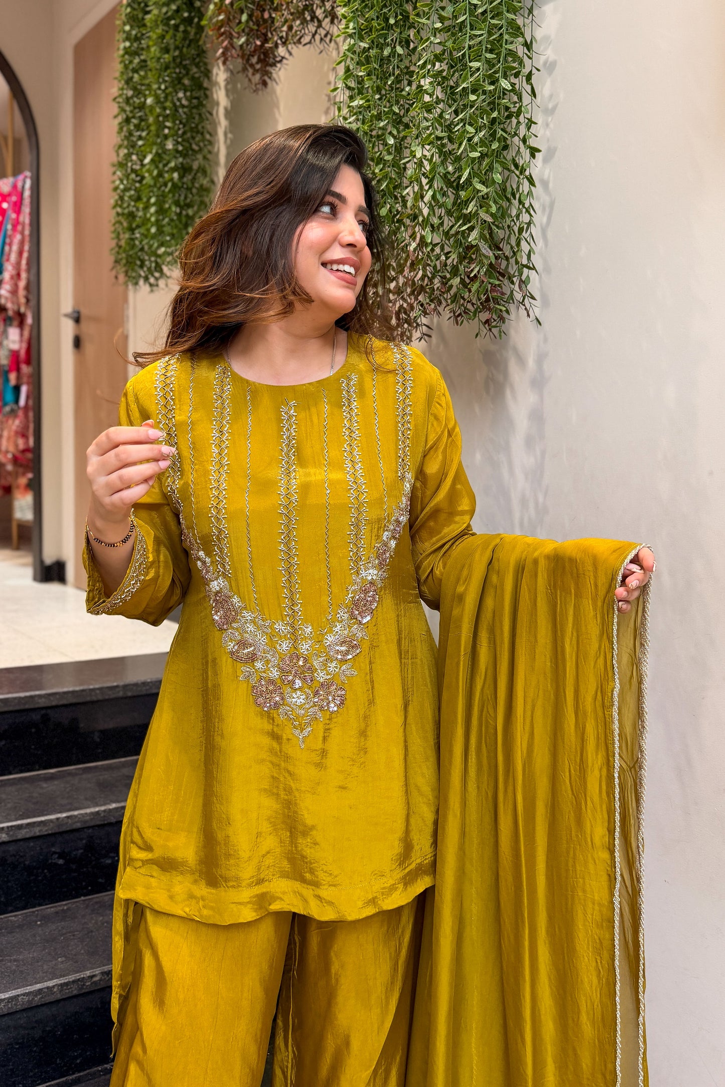 Shehnaz Embroidred Upside Down Suit