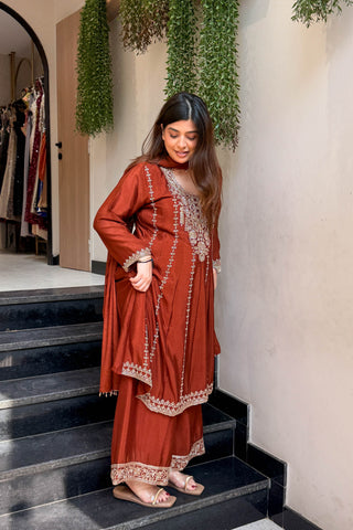 Vidhani Beads Embroidered Anarkali Suit Set