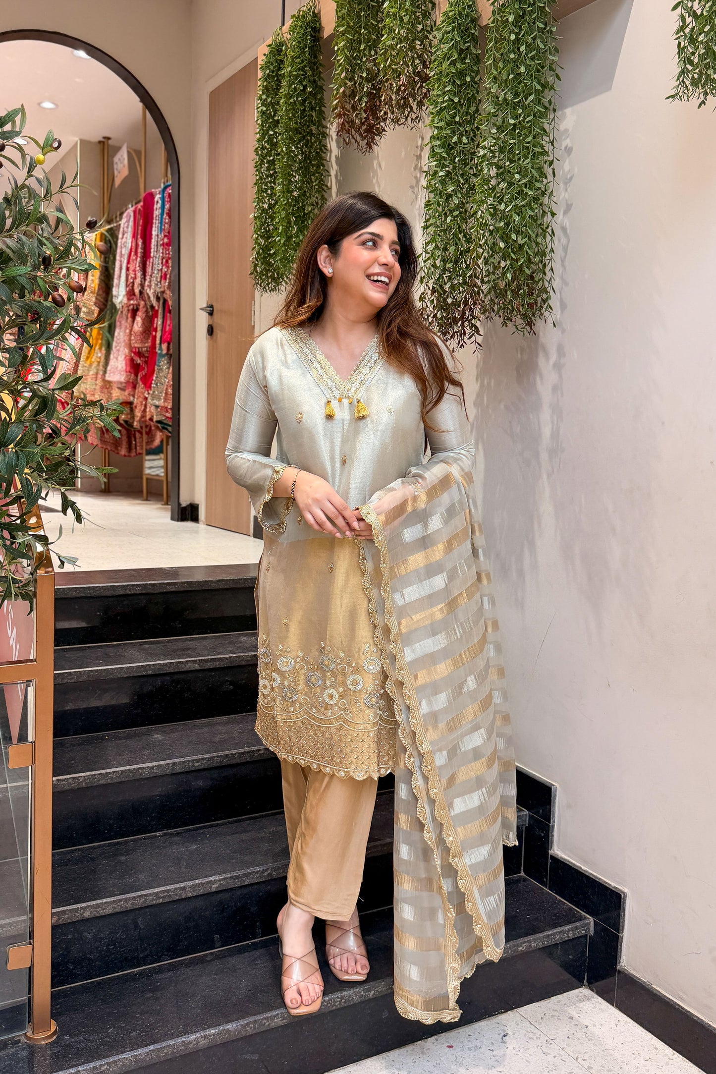 Sarini Hand Embroidered Suit Set
