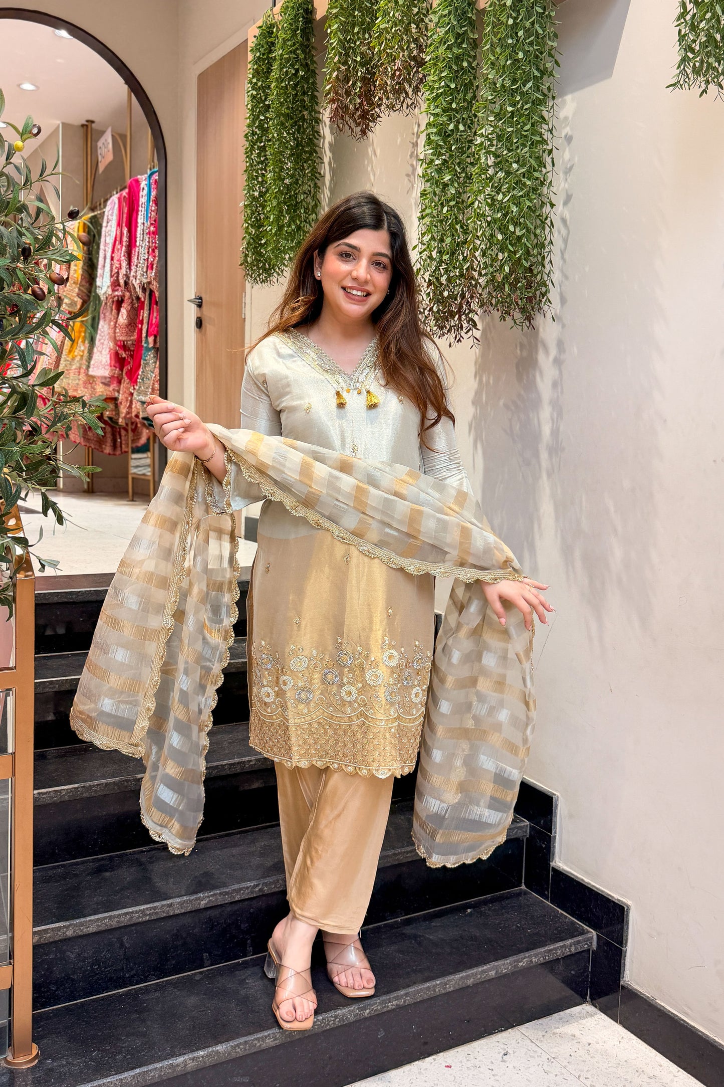 Sarini Hand Embroidered Suit Set