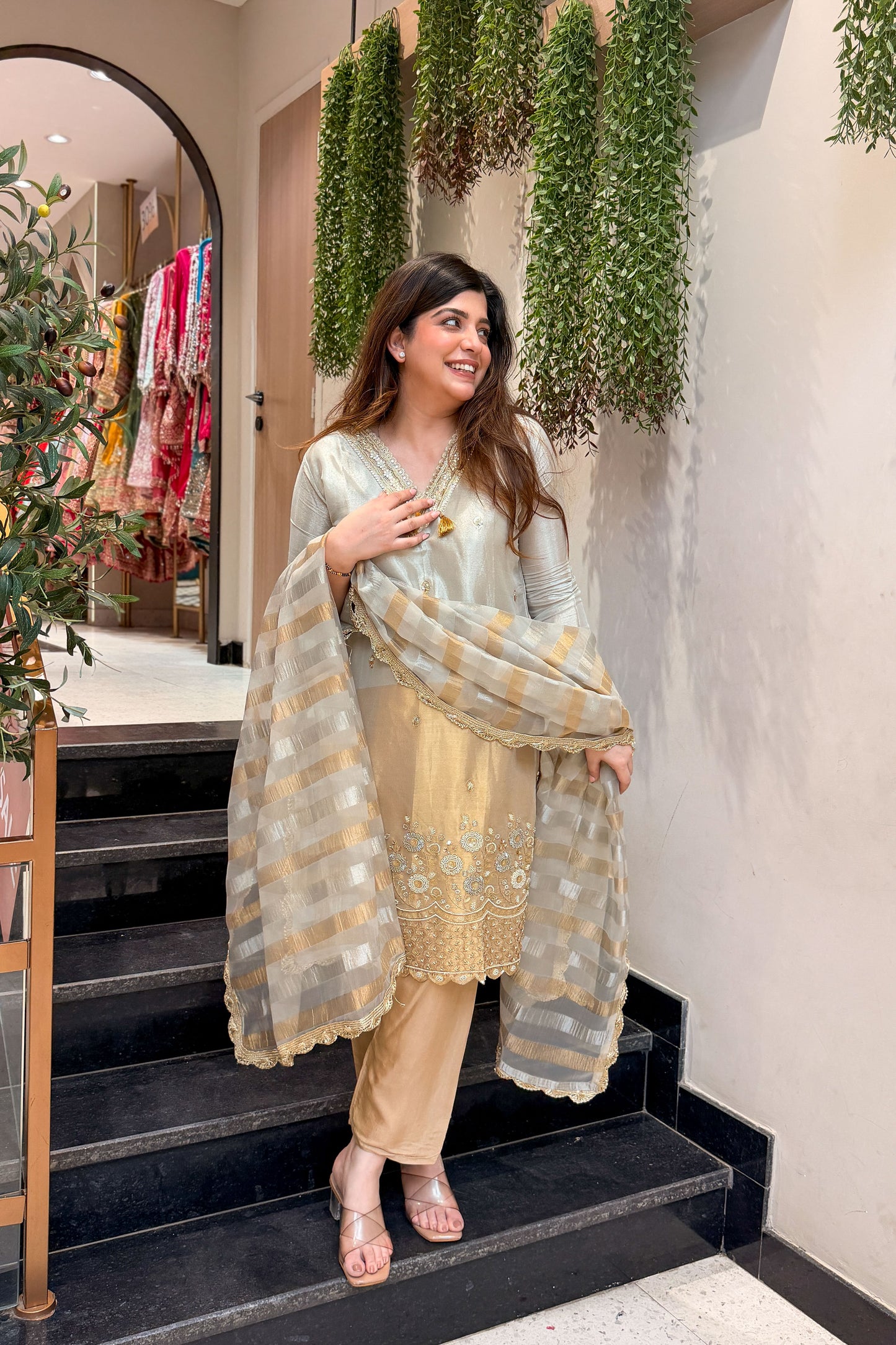 Sarini Hand Embroidered Suit Set