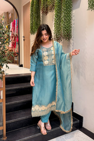 Zimal Embroidered Suit Set