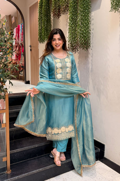 Zimal Embroidered Suit Set