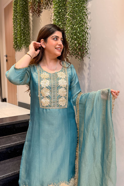 Zimal Embroidered Suit Set