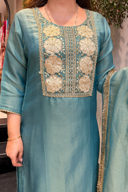 Zimal Embroidered Suit Set