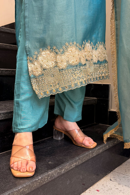 Zimal Embroidered Suit Set