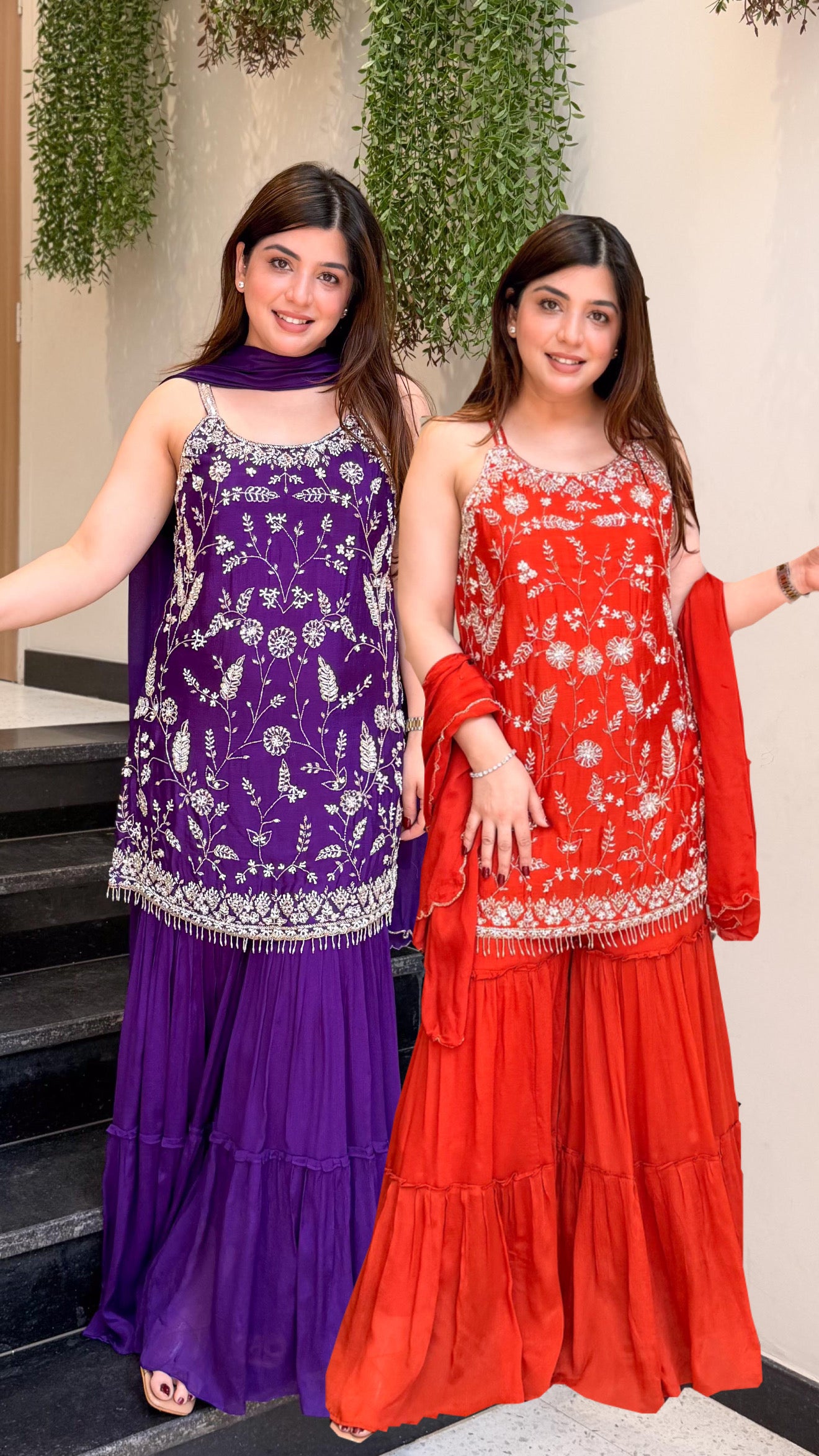 Sanya Embroidered Sharara Set