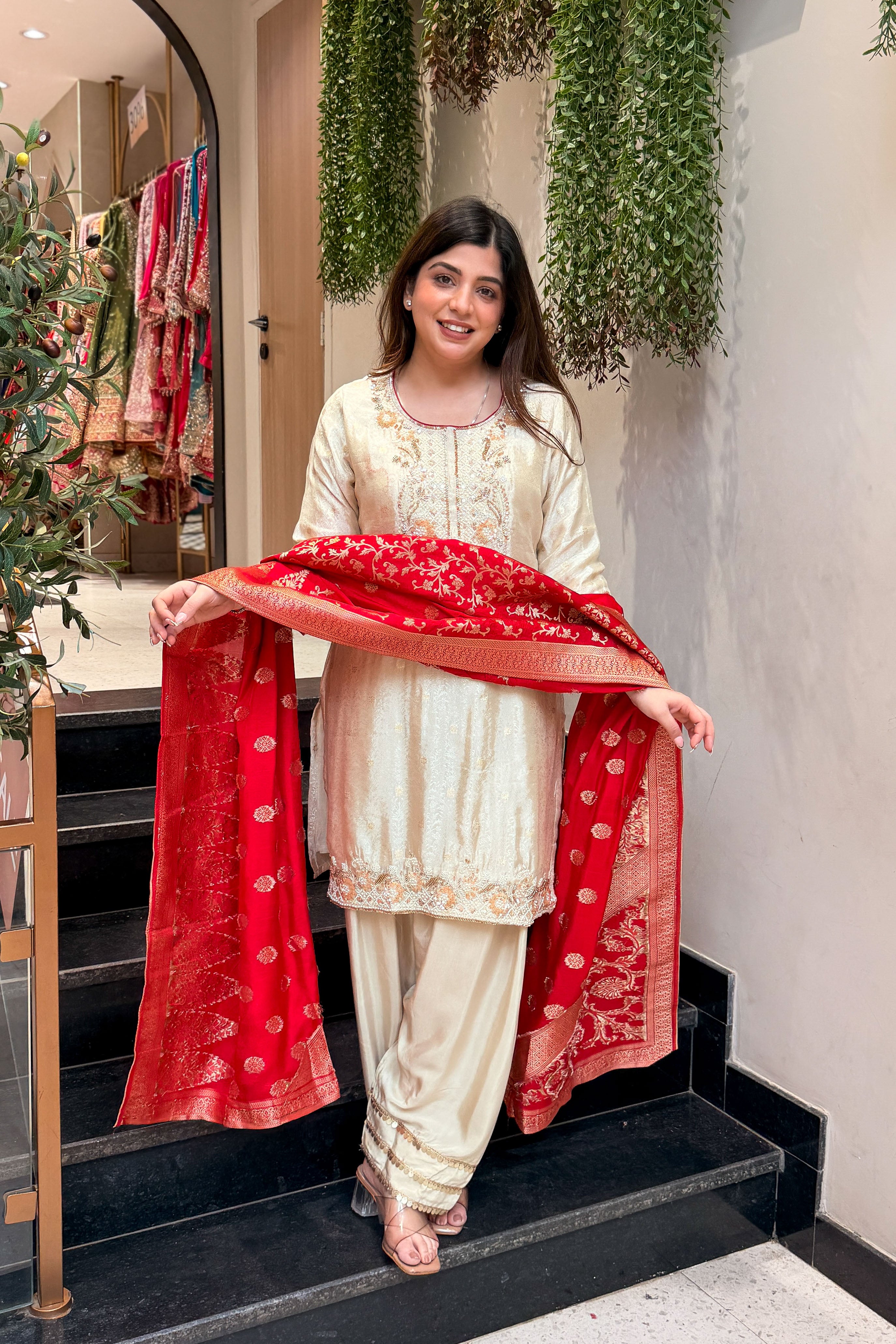 Shama Hand Embroidered Suit Set
