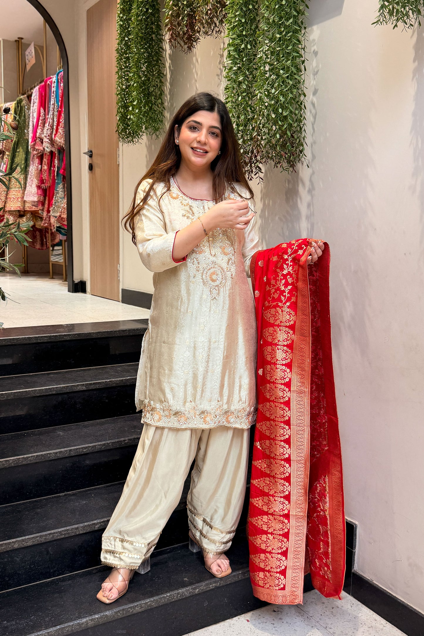 Shama Hand Embroidered Suit Set