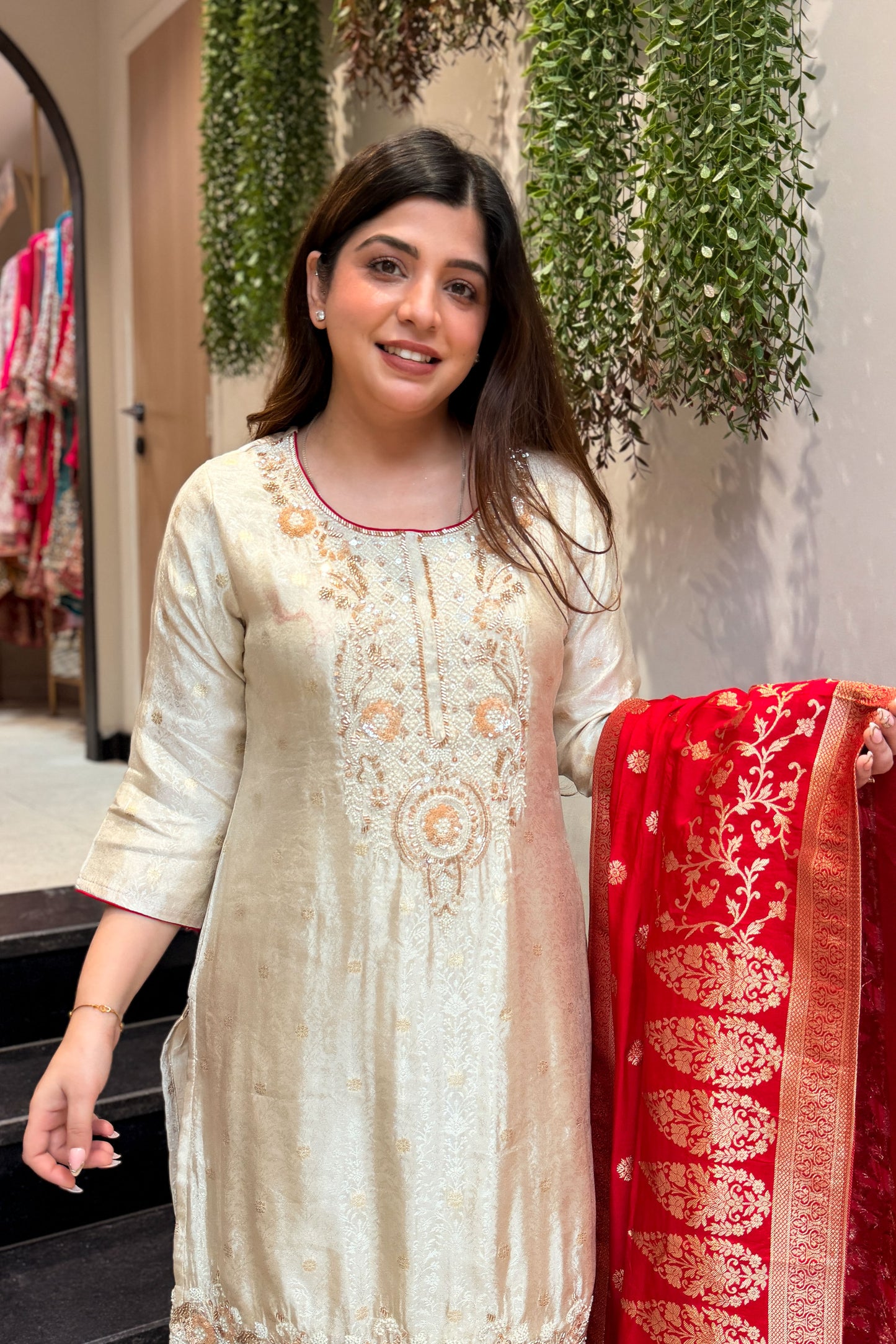 Shama Hand Embroidered Suit Set