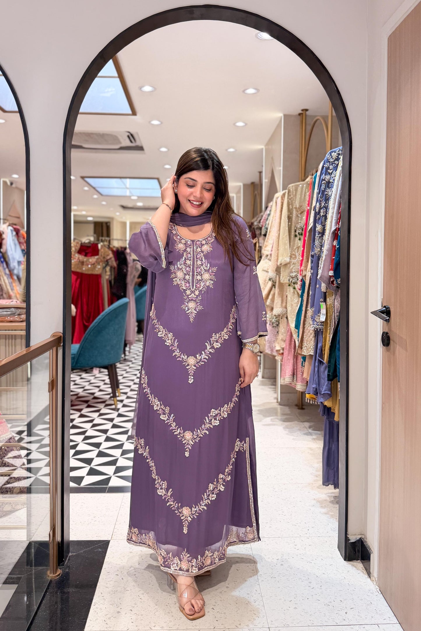 Sifat Hand Embroidered Long Suit Set