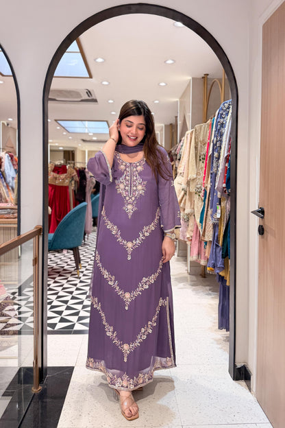 Sifat Hand Embroidered Long Suit Set