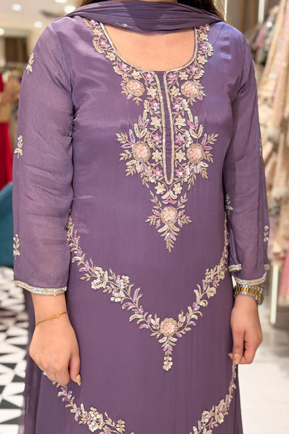 Sifat Hand Embroidered Long Suit Set
