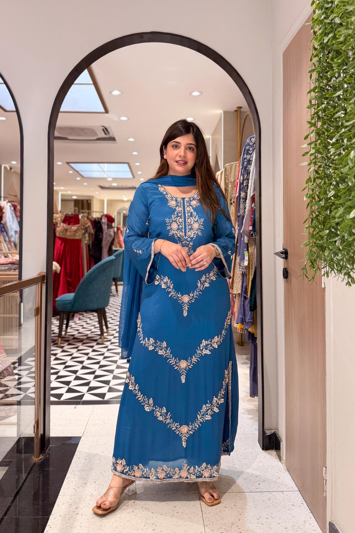 Sifat Hand Embroidered Long Suit Set