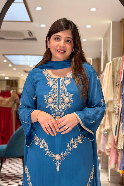 Sifat Hand Embroidered Long Suit Set