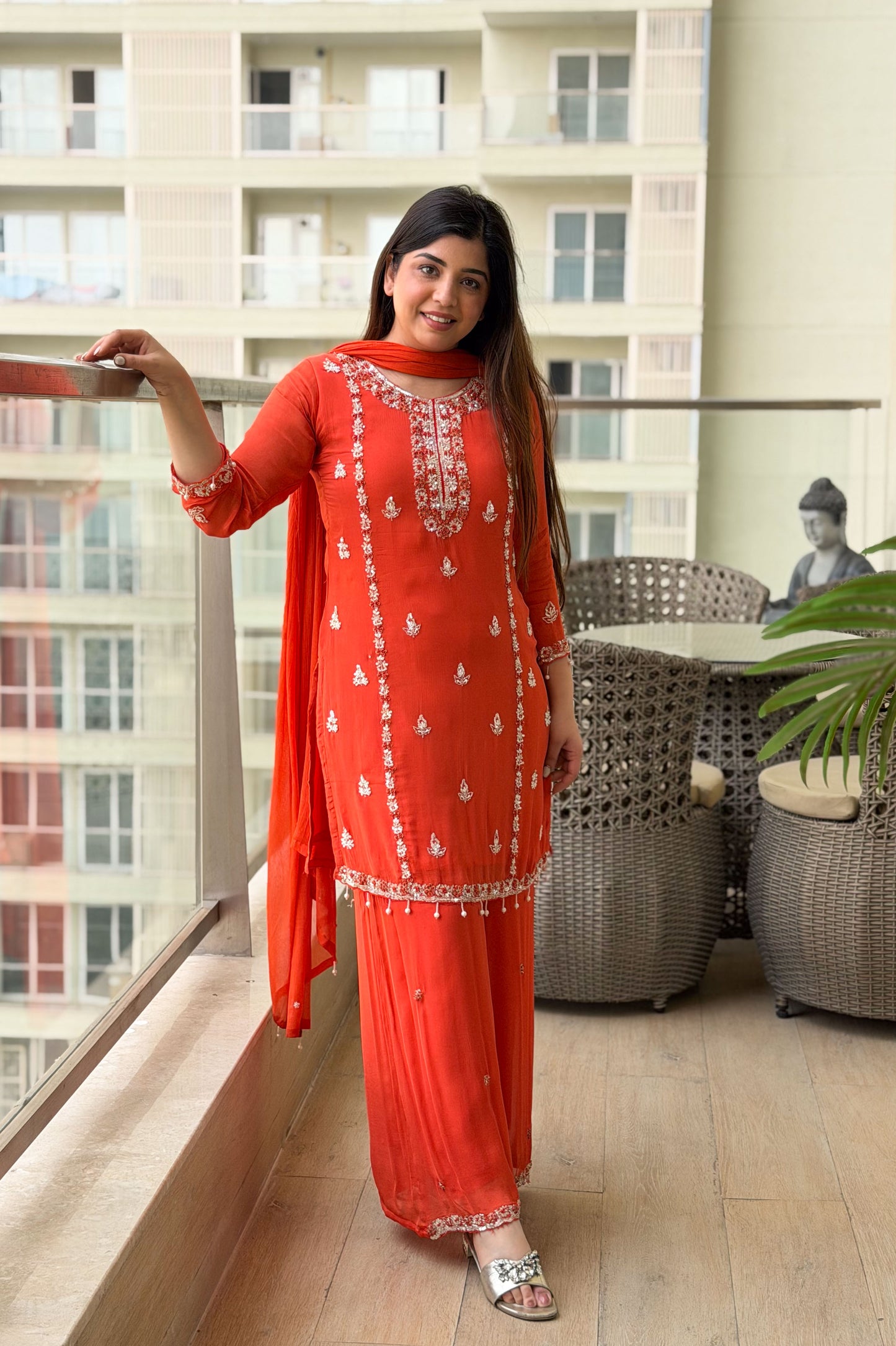 Gurbani Embroidered Suit Set