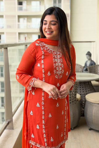 Gurbani Embroidered Suit Set