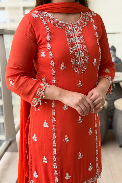 Gurbani Embroidered Suit Set