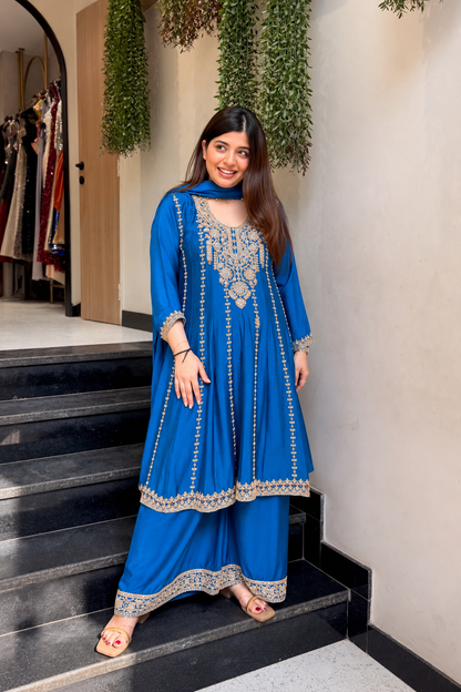 Vidhani Beads Embroidered Anarkali Suit Set