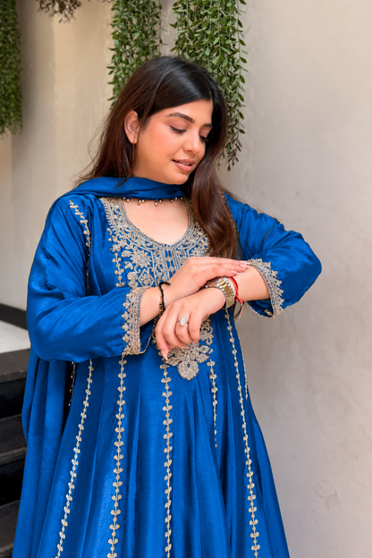 Vidhani Beads Embroidered Anarkali Suit Set