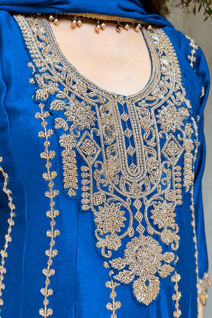 Vidhani Beads Embroidered Anarkali Suit Set