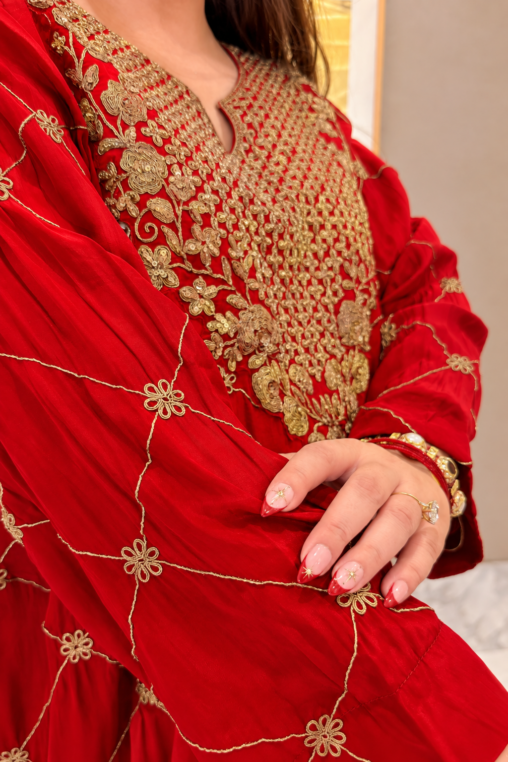Humna Hand Embroidered Co ord Set