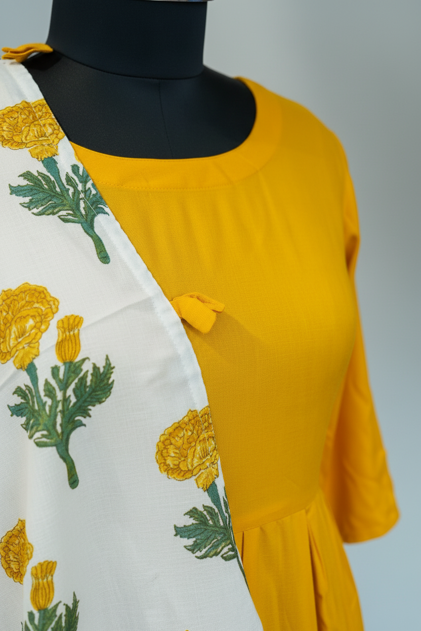 Anya Suit Set with Printed Dupatta