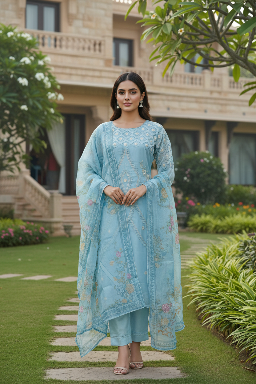 Gauri Pakistani Embroidered Suit Set
