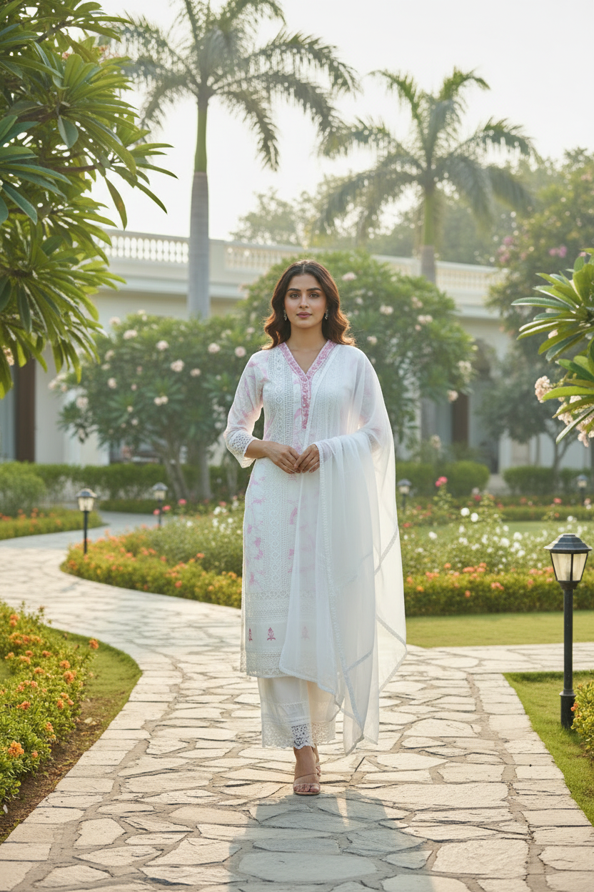 Shubhi Floral Embroidered Suit Set