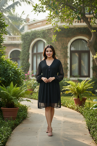 Black Net Dress
