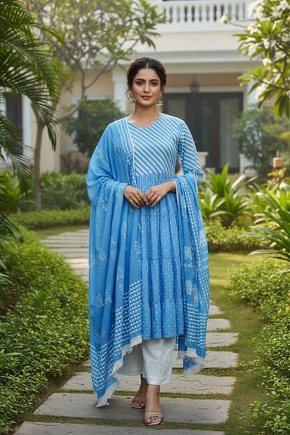 Isha Printed Suit Set