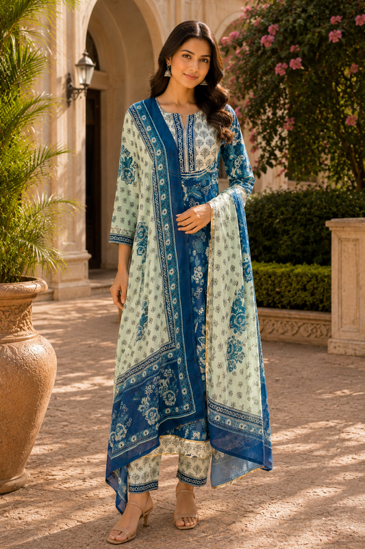 Vrina Floral Printed Suit Set