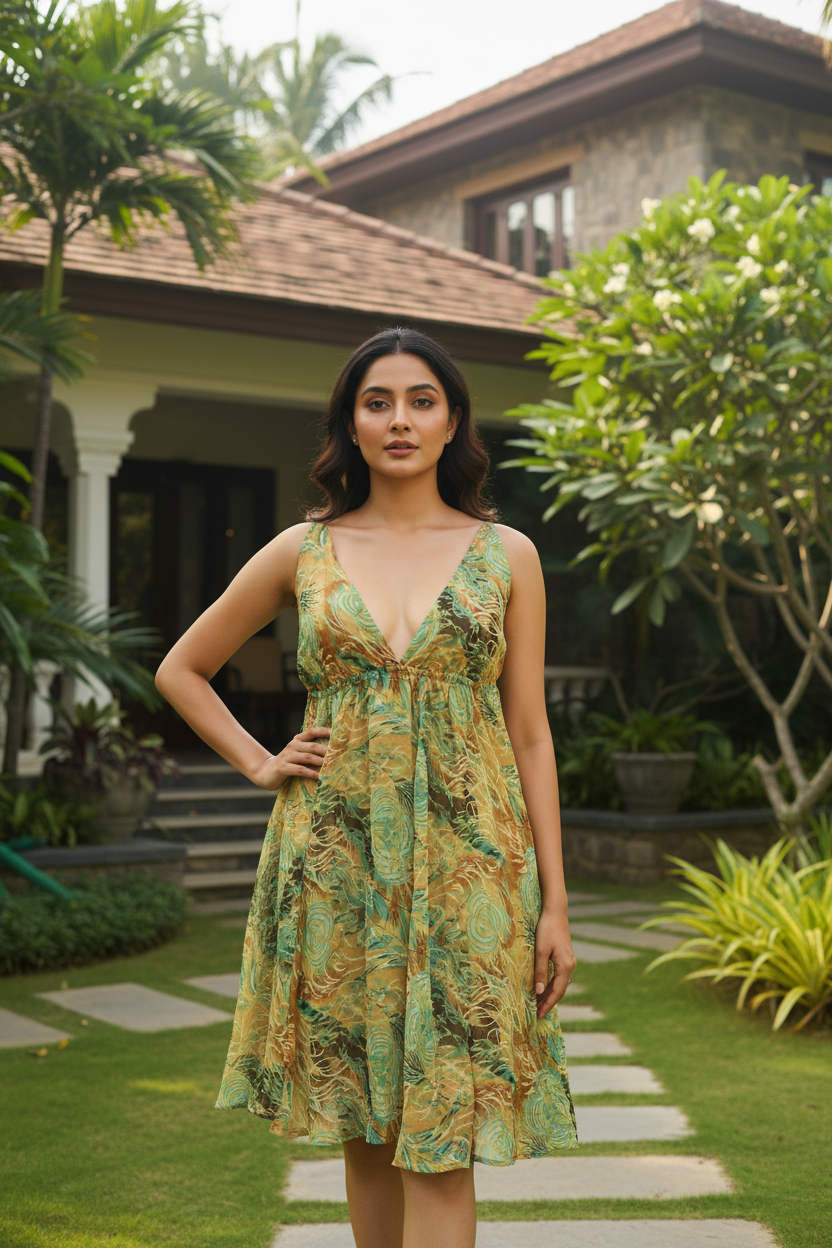 Floral Printed Slip Dress