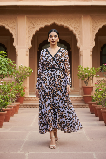 Leopard Print Long Dress