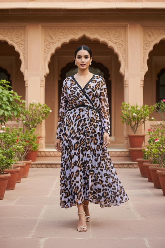 Leopard Print Long Dress